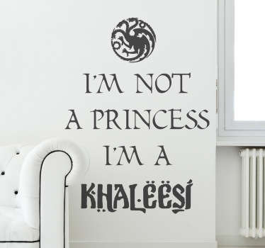 Gracioso adhesivo de texto basado en la serie de éxito mundial Game of Thrones.