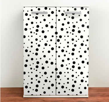 Klebefolie Möbel Schwarze punkte auf weißem Hintergrund - TenStickers