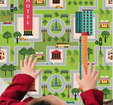 Klebefolie Möbel Stadt und straßen zeichnen - TenStickers