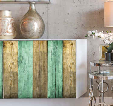 Colorful wooden planks texture furniture decal - TenStickers
