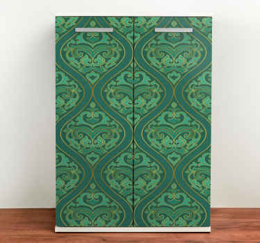 Klebefolie Möbel Hellgrüne textur mit gold - TenStickers