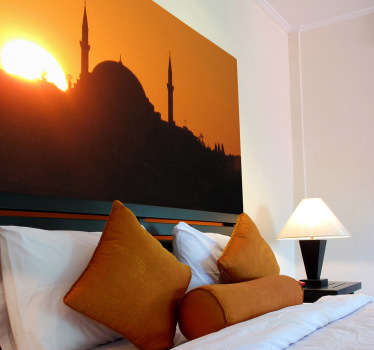 Adesivo località silhouette del tramonto di istanbul - TenStickers