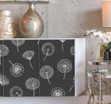 Black and white dandelions furniture decal - TenStickers