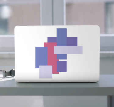 Laptop Aufkleber abstrakte geometrische komposition - TenStickers