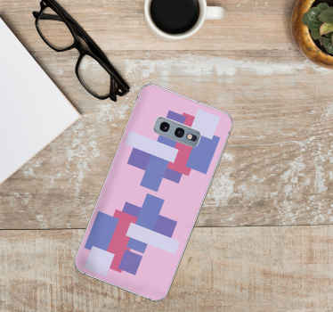 Samsung Aufkleber Lila schattierungen farbblöcke - TenStickers