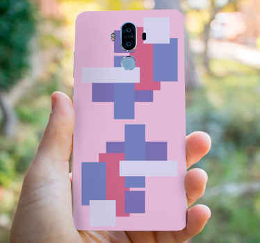 Purple shades color blocks huawei decal - TenStickers