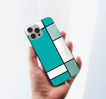 O quadrado verde bloqueia o vinil autocolante decorativo do iphon - TenStickers