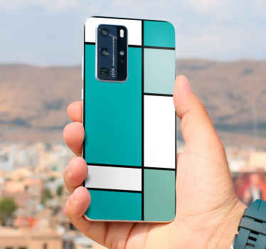 Sticker huawei Bloques de color verde cuadrado - TenVinilo