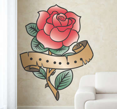 vinil autocolante decorativo da parede tatuagem rosa - TenStickers