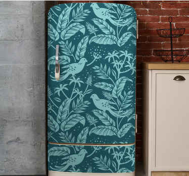 Tropical Bird Patterns fridge sticker - TenStickers