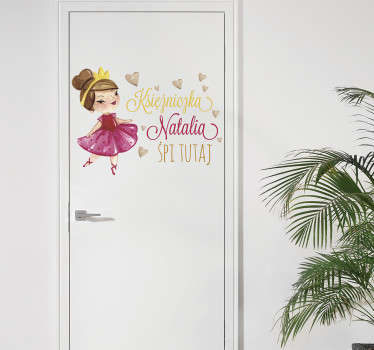 Naklejka na ścianę mała Księżniczka - TenStickers