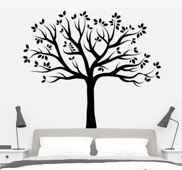 Wandtattoo Baum Wohnzimmer einfarbig - TenStickers