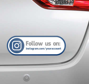 Følg os instagram dekal - TenStickers