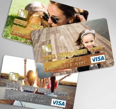 Customized credit card sticker. Make your credit card stand out from the crowd with this wonderful customizable decorative sticker.