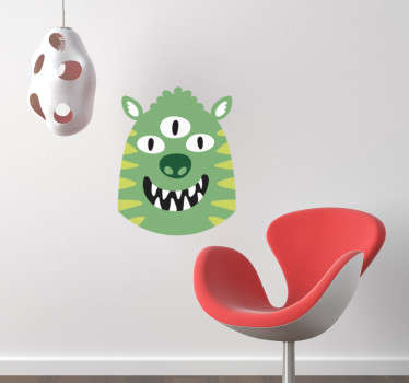 Kids Happy Monster Wall Sticker - TenStickers