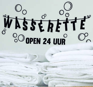 Bedrijfsstickers Wasserette waskamer - TenStickers