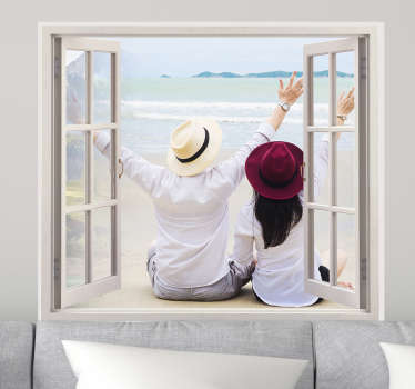 Vinilo 3d ventana vistas personalizadas - TenVinilo