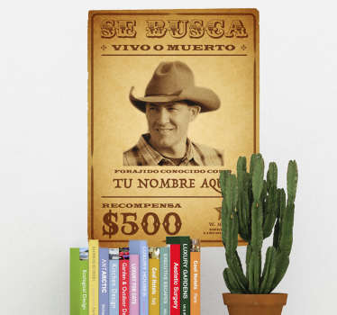 Vinilo decorativo cartel se busca - TenVinilo