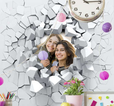 Vinil decorativo explosão parede personalizável - TenStickers