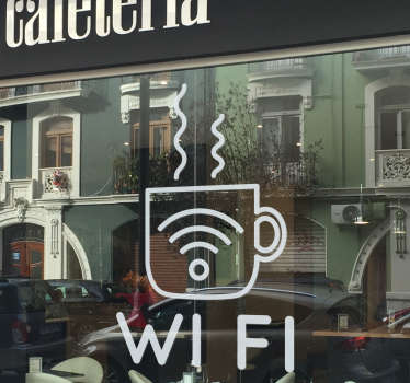 Sticker Entreprise symbole wifi pour café - TenStickers