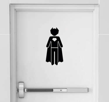 Adesivo per porta bagno supereroi - TenStickers