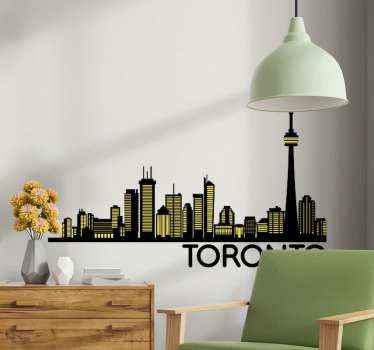 sticker skyline Ville de toronto - TenStickers