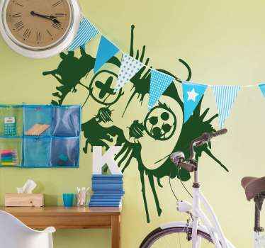 Vinilo juvenil mando playstation para pared - TenVinilo