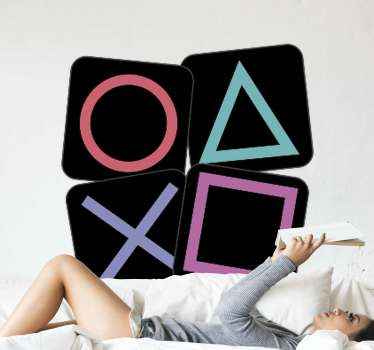 Controller Icons play station video game decal - TenStickers