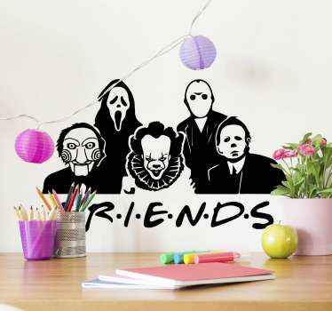 Venner rædsel tegn halloween klistermærke - TenStickers