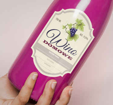 Naklejka ślubna Butelka wina - TenStickers