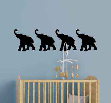 Siluet filler kreş duvar sticker - TenStickers