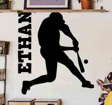 Cricket batsman player Personalised Sticker - TenStickers