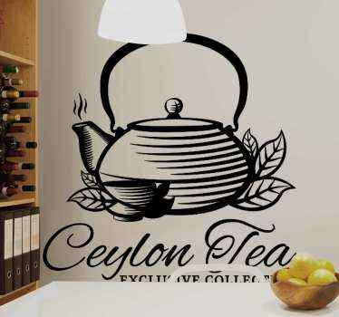 Original Ceylon tea drink sticker - TenStickers