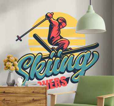 Sticker Meuble Amateurs de ski - TenStickers