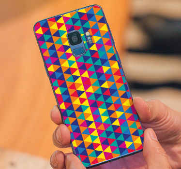 Sticker para Samsung Patrón de triángulos de colores - TenVinilo