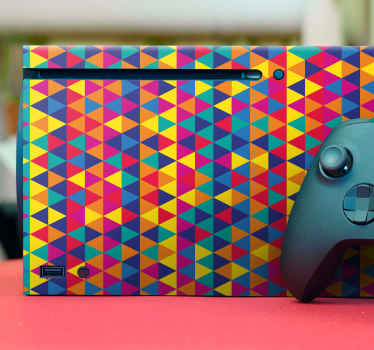 Pegatina Xbox Patrón de triángulos de colores - TenVinilo