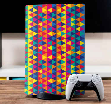 Vibrant Triangle Pattern PS5 skin - TenStickers