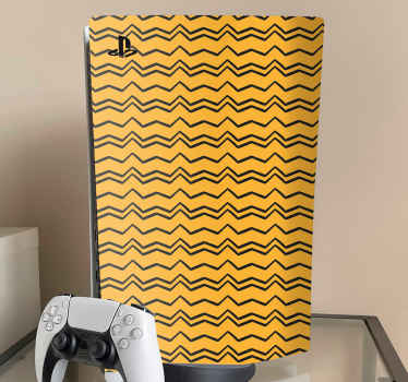 Wavy Pattern Cover PS5 skin - TenStickers