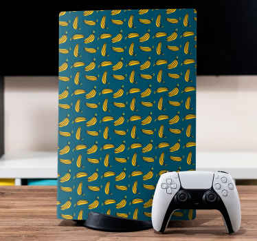 Nálepka žluté banány na šedém pozadí ps5 - TenStickers