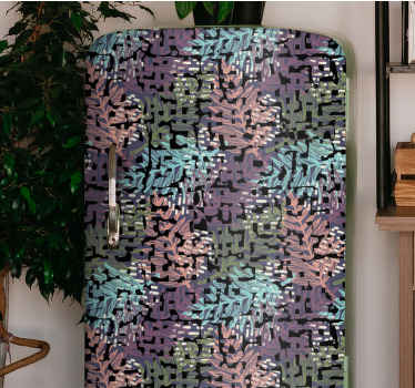 Floral Leaf Patterns fridge sticker - TenStickers