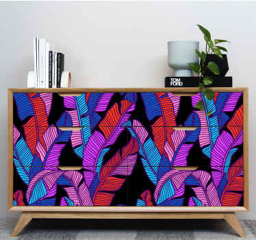 Vibrant Leaf Patterns furniture sticker - TenStickers