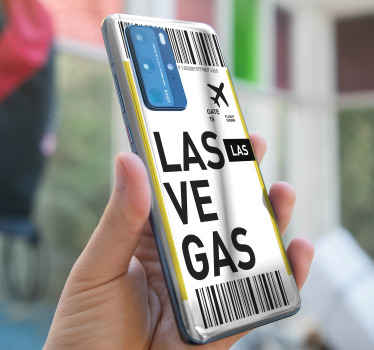 Las Vegas boarding pass huawei sticker - TenStickers