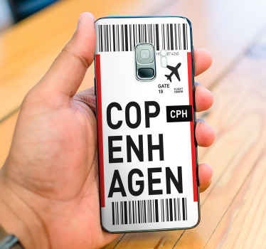 Flybillet til københavn samsung klistermærker - TenStickers