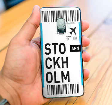 Flygbiljett till stockholm samsung klistermärke - Tenstickers