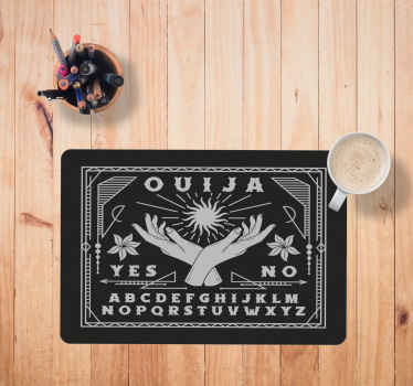 Black and white ouija board board game sticker - TenStickers