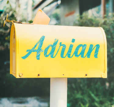 Sticker boite aux lettres nom classique personnalisable - TenStickers