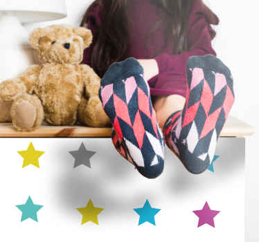 Autocolant cu mobilier cu stele colorate - TenStickers
