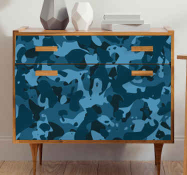 Accent met camouflagepatroon meubel sticker - TenStickers