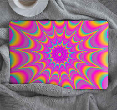 Laptop Aufkleber Psychedelischer optischer retro-star - TenStickers
