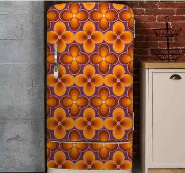 Vinilo para refrigerador superficie con textura floral - TenVinilo